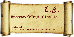 Brassoványi Cicelle névjegykártya